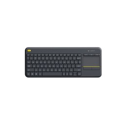 Logitech Wireless Touch Keyboard K400 Plus - Tastiera - con touchpad - senza fili - 2.4 GHz - QWERTZ - Ungherese - nero