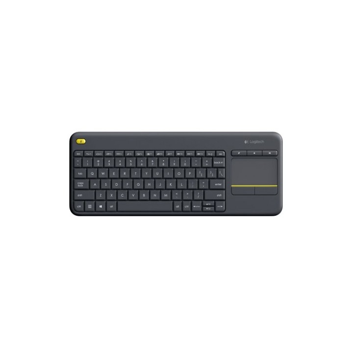 Logitech Wireless Touch Keyboard K400 Plus - Tastiera - con touchpad - senza fili - 2.4 GHz - QWERTZ - Ungherese - nero