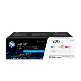 HP 201X - Confezione da 3 - Alta resa - giallo, ciano, magenta - originale - LaserJet - cartuccia toner (CF253XM) - per Color L