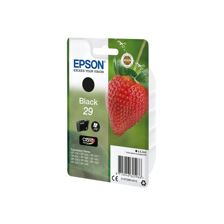 Epson 29 - 5.3 ml - nero - originale - blister - cartuccia d'inchiostro - per Expression Home XP-245, 247, 255, 257, 332, 342, 