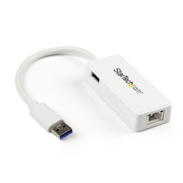 Startech Adattatore Ethernet USB 3.0 a RJ45 - Adattatore di rete USB 3.0 NIC con porta USB Passthrough integrata (USB31000SPTW)