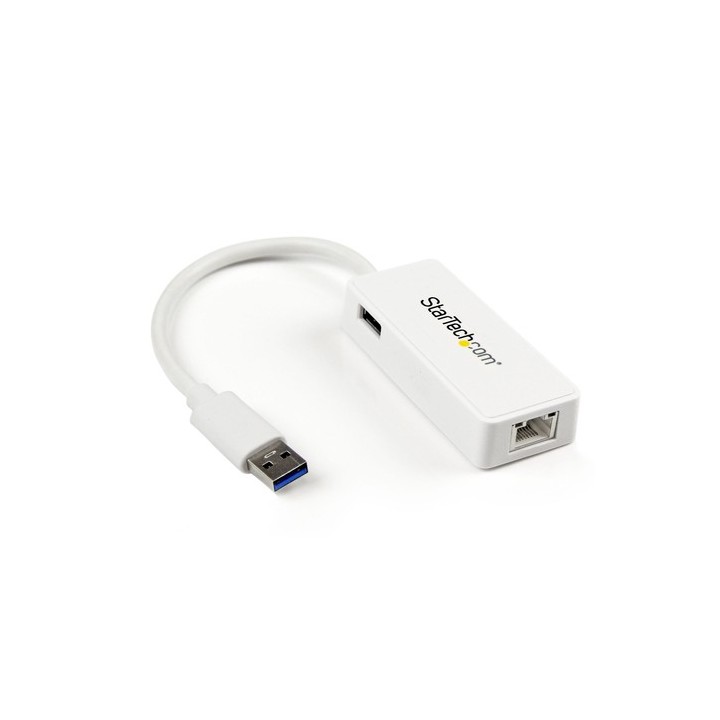 Startech Adattatore Ethernet USB 3.0 a RJ45 - Adattatore di rete USB 3.0 NIC con porta USB Passthrough integrata (USB31000SPTW)