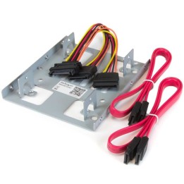 StarTech.com Staffa per doppio HDD da 2,5" a 3,5” per dischi rigidi SATA - Staffa per 2 dischi da 2,5" a 3,5” per montaggio in 