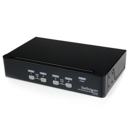 Startech Switch KVM professionale USB VGA a 4 porte con hub - Commutatore VGA montabile su rack 1U 1920x1440 (SV431USB) - Switc