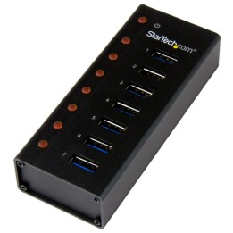 Startech HUB USB SuperSpeed 3.0 a 7 porte - Perno e concentratore USB 3.0 ultra veloce a 5 GBps con alimentazione esterna - Ner