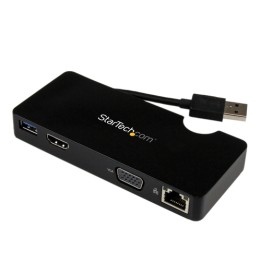 StarTech.com Docking Station mini per Laptop Universale USB 3.0 a doppia uscita con adattatori HDMI / VGA  e Gigabit Ethernet U
