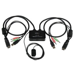 Startech Switch KVM cavo HDMI USB 2 porte con audio e switch remoto - Alimentazione USB - Switch KVM / audio - 2 x KVM / audio