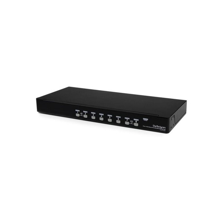 Startech Switch KVM USB 8 porte, montabile a rack 1U, con OSD - Switch KVM - 8 x KVM port(s) - 1 utente locale - desktop - per