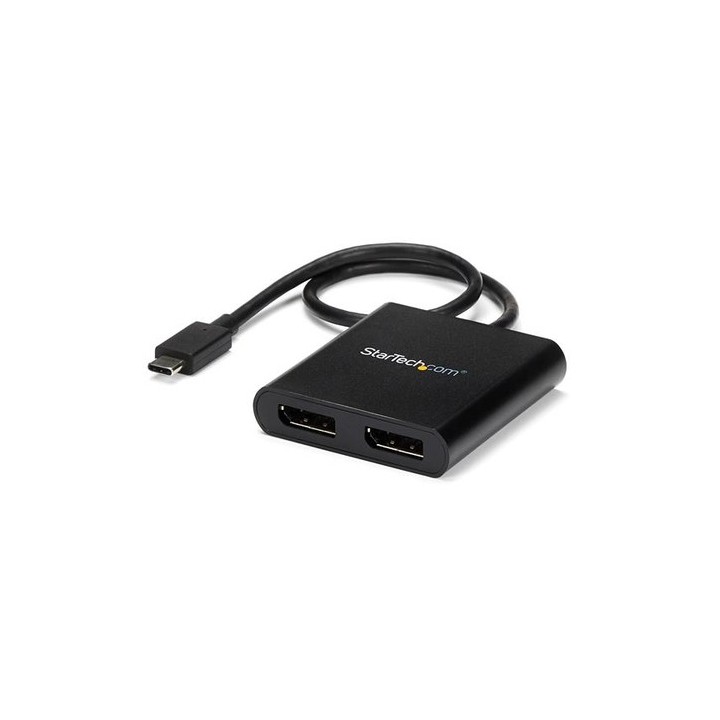 StarTech Adattatore Splitter MST Hub - USB-C a 2 porte DisplayPort Multi-Monitor - Adattatore DisplayPort - USB-C (M) a Display