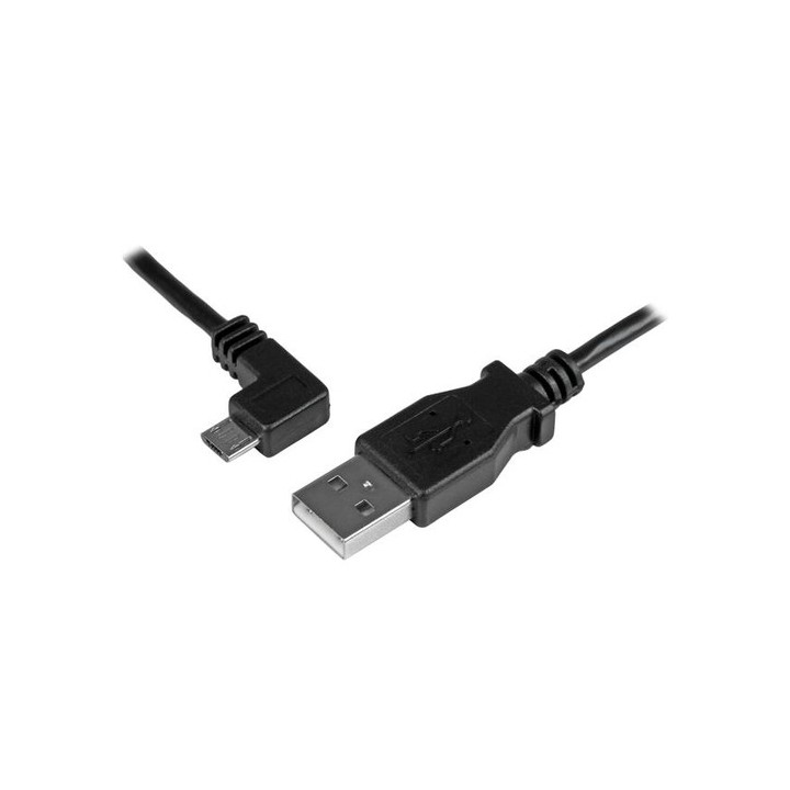 StarTech Cavo di ricarica e sincronizzazione micro USB da 1 m - USB-A a Micro B ad angolo sinistro - M/M - 0,25mm² - Cavo USB -