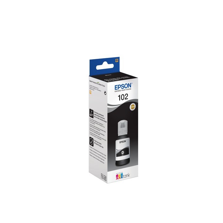Epson 102 - 127 ml - nero - originale - serbatoio inchiostro - per EcoTank ET-15000, 2750, 2751, 2756, 2850, 2851, 2856, 2955, 