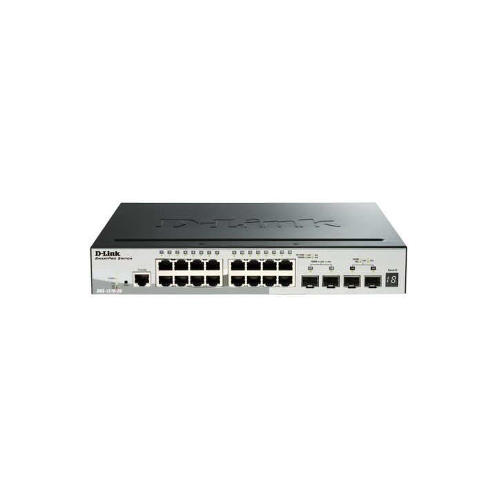 D-Link DGS 1510-52XMP - Switch - L3 - intelligente - 48 x 10/100/1000 (PoE+) + 4 x 10 Gigabit SFP+ - montabile su rack - PoE+ (