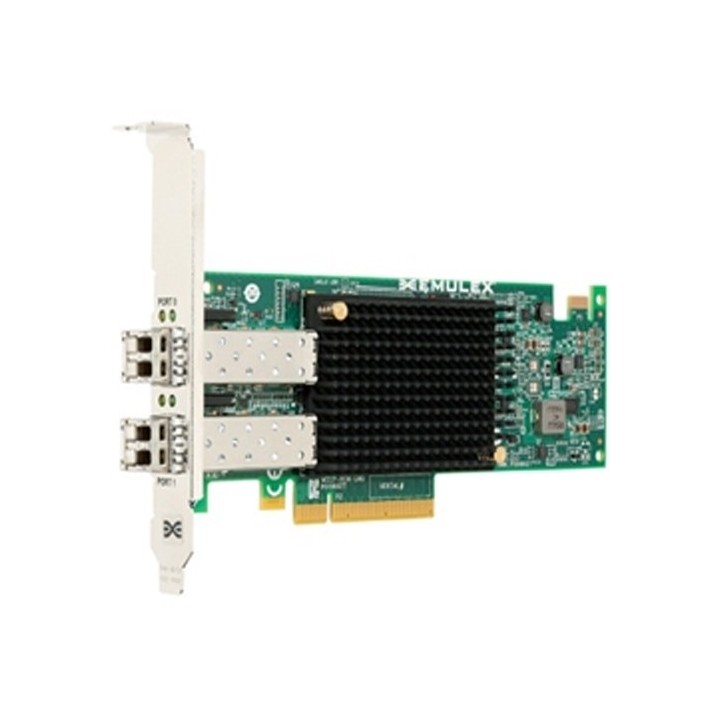 Emulex LPe31002 Gen 6 (16Gb), dual-port HBA (upgradeable to 32Gb) - Adattatore bus host - PCIe 3.0 x8 - 16Gb Fibre Channel x 2