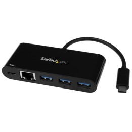 Startech Adattatore di rete USB-C a Ethernet a 3 porte - Hub USB 3.0 con Power Delivery - USB type C a RJ45 (US1GC303APD) - Ada