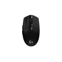 Logitech G G305 - Mouse - ottica - 6 pulsanti - senza fili - 2.4 GHz - ricevitore wireless USB - nero