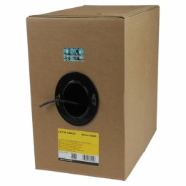 StarTech.com Matassa di cavi LAN Cat5e solidi UTP da 305 m - Bobina di rete ethernet RJ45 - Nero (WIR5ECMRBK) - Cavo bulk - 304