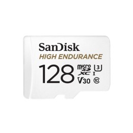 SanDisk High Endurance - Scheda di memoria flash (adattatore da microSDXC a SD in dotazione) - 128 GB - Video Class V30 / UHS-I
