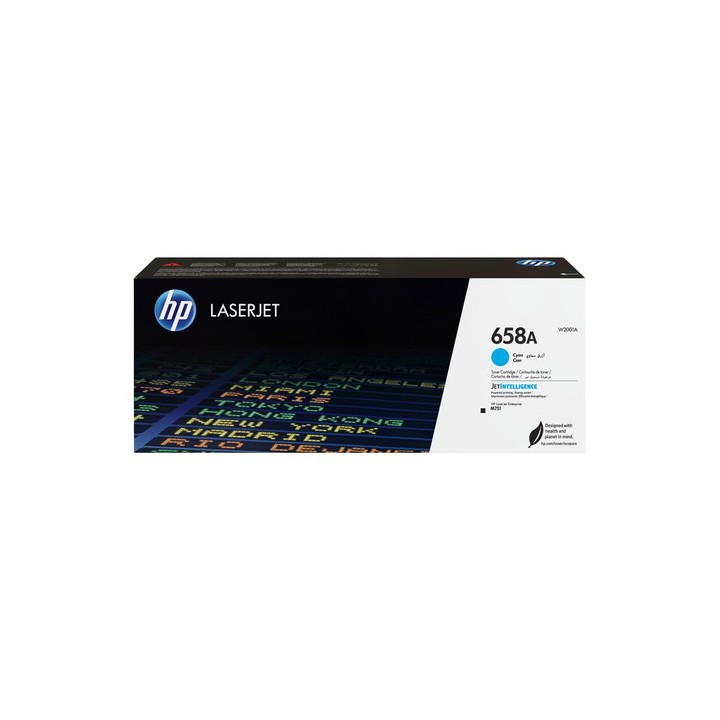 HP 658A - Ciano - originale - LaserJet - cartuccia toner (W2001A) - per Color LaserJet Enterprise M751dn, M751n