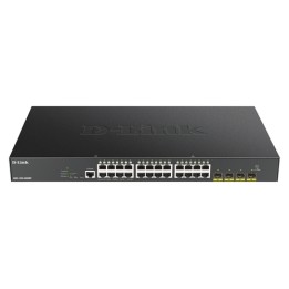D-Link DGS 1250-28XMP - Switch - L3 Lite - intelligente - 24 x 10/100/1000 (PoE) + 4 x 10 Gigabit SFP+ - montabile su rack - Po