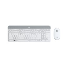 Logitech Slim Wireless Combo MK470 - Set mouse e tastiera - senza fili - 2.4 GHz - USA Internazionale - Off-White