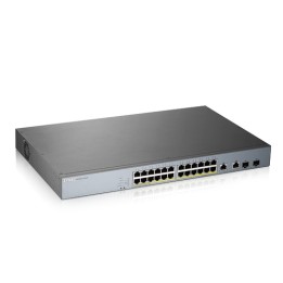 Zyxel GS1350-26HP - Switch - intelligente - 24 x 10/100/1000 (PoE+) + 2 x SFP Gigabit combo (uplink) - desktop, montabile su ra