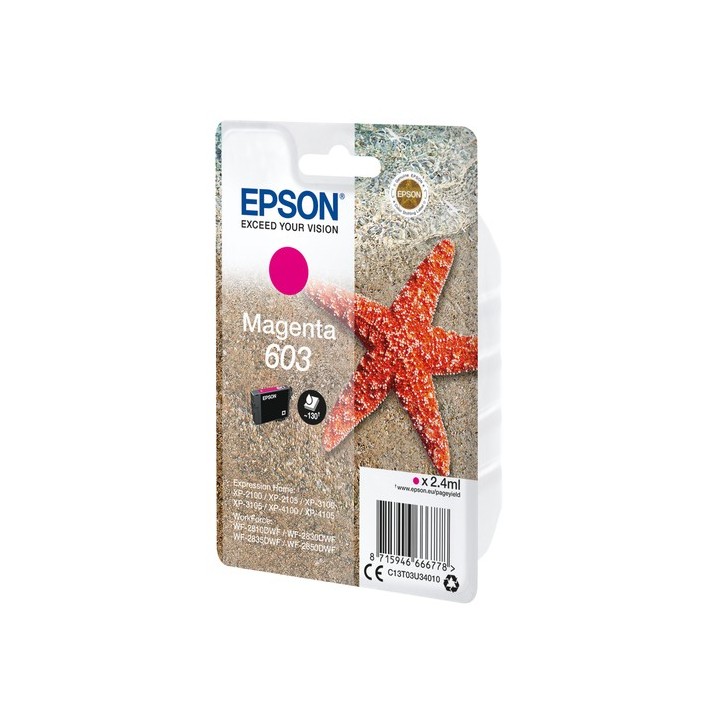 Epson 603 - 2.4 ml - magenta - originale - blister - cartuccia d'inchiostro - per Expression Home XP-2150, 2155, 3150, 3155, 41