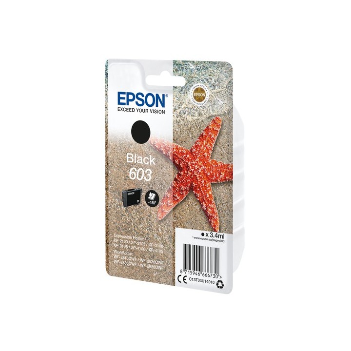 Epson 603 - 3.4 ml - nero - originale - blister - cartuccia d'inchiostro - per Expression Home XP-2150, 2155, 3150, 3155, 4150,