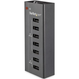 StarTech.com Stazione Ricarica a 7 porte USB con 5x Porte 1A e 2x Porte 2A - Hub per dispositivi multipli (ST7C51224EU) - Ciaba