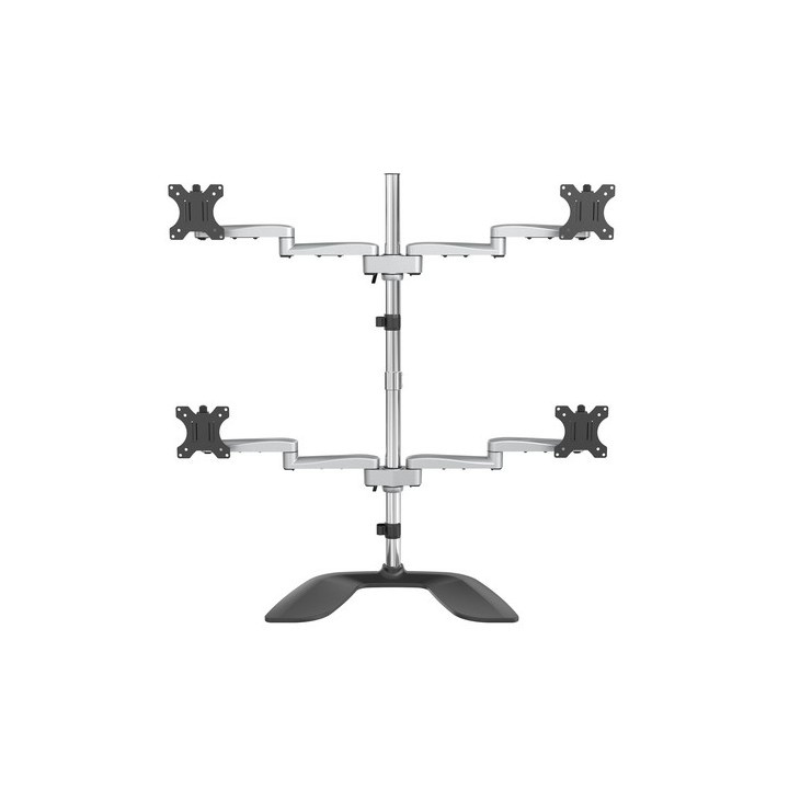 StarTech.com Supporto per Quattro Monitor - Braccio Articolato - Acciaio e Alluminio - Supporto per 4 Monitor con Altezza Regol