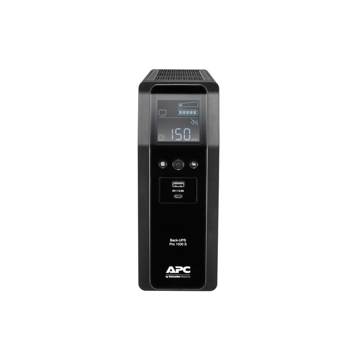 APC Back-UPS Pro BR1600SI - UPS - 220-240 V c.a. V - 960 watt - 1600 VA - 260 Wh - USB - connettori di uscita 8 - nero