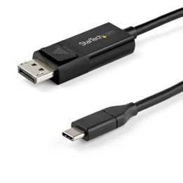 StarTech 6ft/2m USB C to DisplayPort 1.4 Cable 8K 60Hz/4K, Bidirectional DP to USB-C or USB-C to DP Reversible Video Adapter Ca