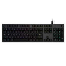 Logitech Gaming G512 - Tastiera - retrolilluminato - USB - QWERTZ - svizzera - interruttore: GX Brown Tactile - carbonio