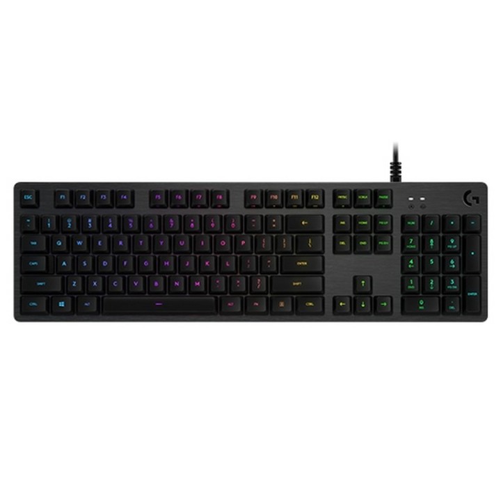 Logitech Gaming G512 - Tastiera - retrolilluminato - USB - QWERTZ - svizzera - interruttore: GX Brown Tactile - carbonio