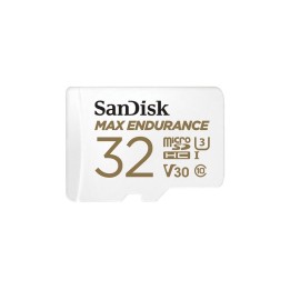 SanDisk Max Endurance - Scheda di memoria flash (adattatore microSDHC per SD in dotazione) - 32 GB - Video Class V30 / UHS-I U3