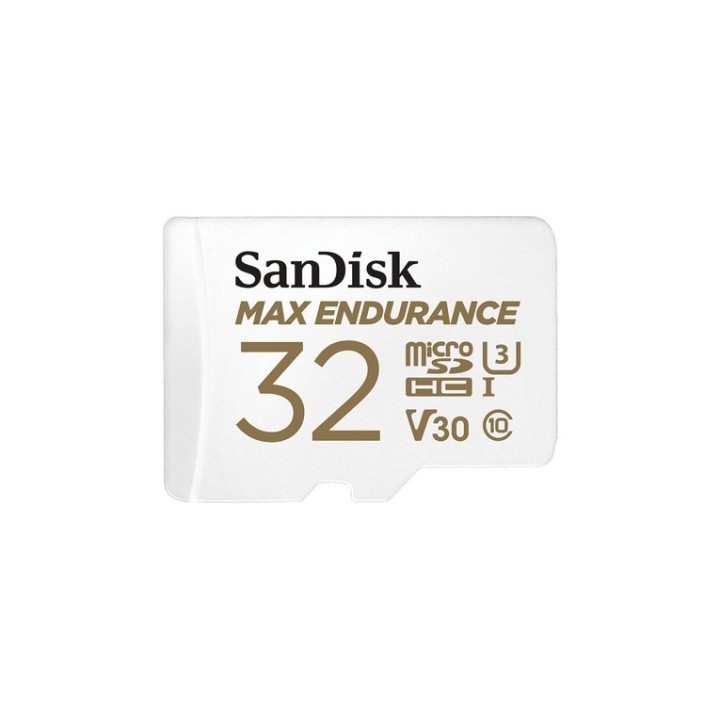 SanDisk Max Endurance - Scheda di memoria flash (adattatore microSDHC per SD in dotazione) - 32 GB - Video Class V30 / UHS-I U3