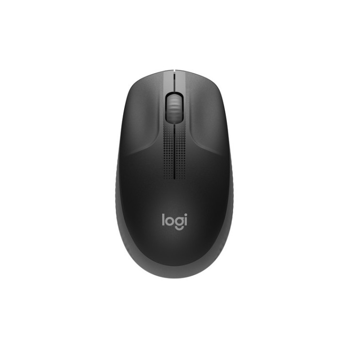 Logitech M190 - Mouse - ottica - 3 pulsanti - senza fili - ricevitore wireless USB - carbone