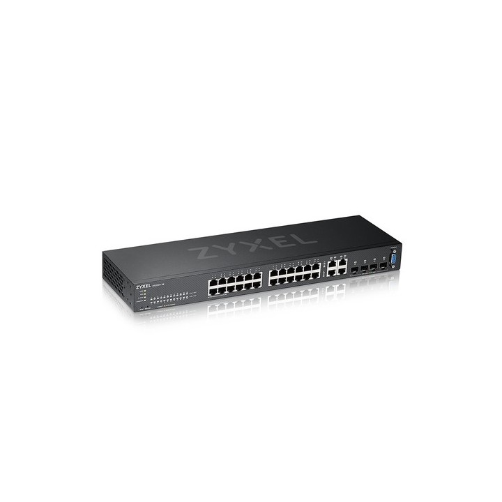 Zyxel GS2220-28 - Switch - gestito - 24 x 10/100/1000 + 4 x combo Gigabit SFP - montabile su rack