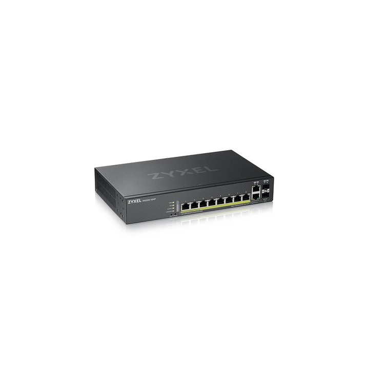 Zyxel GS2220-10HP - Switch - gestito - 8 x 10/100/1000 (PoE+) + 2 x combo Gigabit SFP - montabile su rack, montaggio a parete -