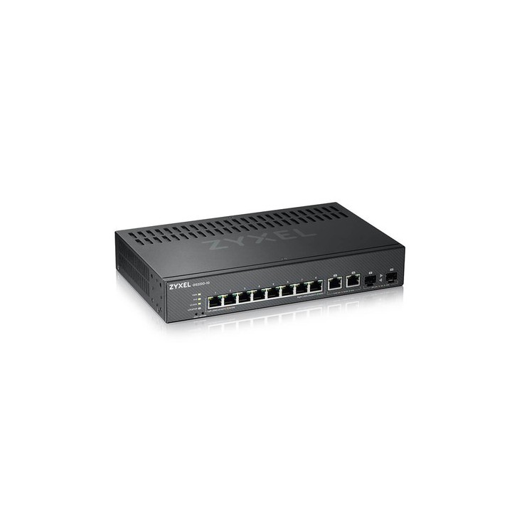 Zyxel GS2220-10 - Switch - gestito - 8 x 10/100/1000 + 2 x combo Gigabit SFP - montabile su rack, montaggio a parete