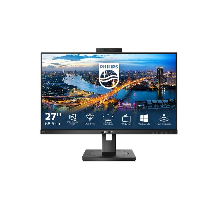 Philips B Line 275B1H - Monitor a LED - 27" - 2560 x 1440 QHD @ 75 Hz - IPS - 300 cd/m² - 1000:1 - 4 ms - HDMI, DVI-D, DisplayP