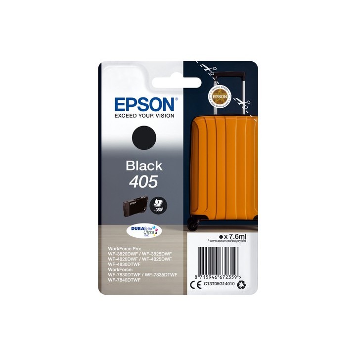 Epson 405 - 7.6 ml - nero - originale - cartuccia d'inchiostro - per WorkForce WF-7310, 7830, 7835, 7840, WorkForce Pro WF-3820