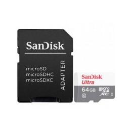 SanDisk Ultra - Scheda di memoria flash (adattatore microSDHC per SD in dotazione) - 64 GB - Class 10 - UHS-I microSDXC