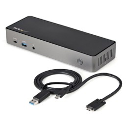StarTech.com USB-C e USB-A Dock - Docking station triplo monitor DisplayPort HDMI 4K 60Hz - 85W Power Delivery, 6x USB, GbE (DK
