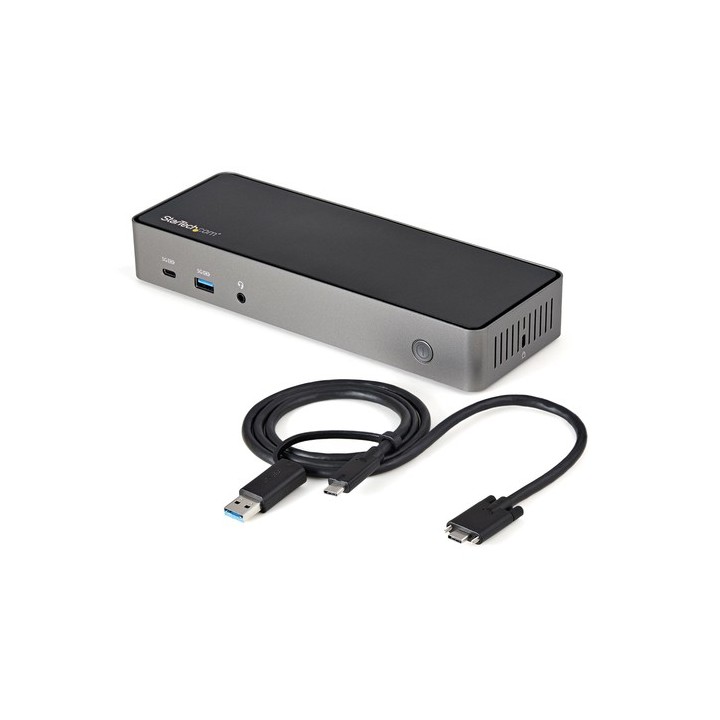 StarTech.com USB-C e USB-A Dock - Docking station triplo monitor DisplayPort HDMI 4K 60Hz - 85W Power Delivery, 6x USB, GbE (DK
