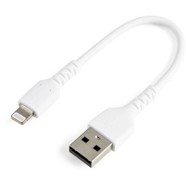 Startech Cavo da USB-A a Lightning da 15cm nero - Cavo in fibra aramidica da USB tipo A - Certificato Apple Mfi (RUSBLTMM15CMW)