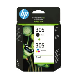 HP 305 - Confezione da 2 - nero, colore (ciano, magenta, giallo) - originale - cartuccia d'inchiostro - per Deskjet 23XX, 27XX,