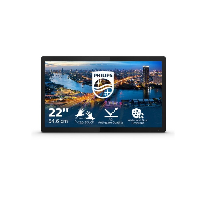 Philips B Line 222B1TFL - Monitor a LED - 22" (21.5" visualizzabile) - touchscreen - 1920 x 1080 Full HD (1080p) @ 75 Hz - IPS 