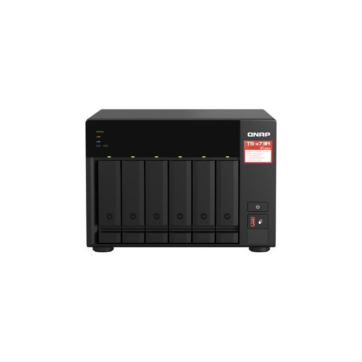 QNAP TS-673A - Server NAS - 6 alloggiamenti - SATA 6Gb/s - RAM 8 GB - Gigabit Ethernet / 2.5 Gigabit Ethernet