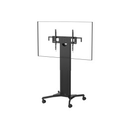 VISION Manual Height Adjustable Display Trolley  LIFETIME WARRANTY  Heavy duty - Fits displays up to 90" with VESA sizes up to 