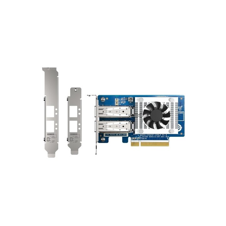 QNAP QXG-25G2SF-CX6 - Adattatore di rete - PCIe 4.0 x8 profilo basso - 25 Gigabit SFP28 x 2 - per QNAP TS-H2490FU